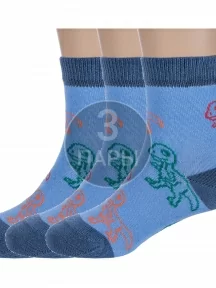 Комплект из 3 пар детских носков "Борисоглебский трикотаж", 3-8С741, ГОЛУБЫЕ