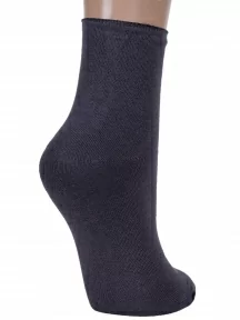 Женские носки без резинки ХОХ, G-1406, ТЕМНО-СЕРЫЕ