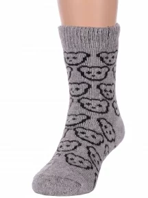 Детские теплые махровые носки Hobby Line, Ндад7621-01, СЕРЫЕ