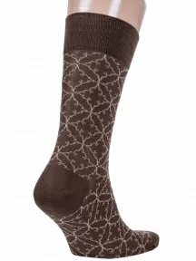 Комплект из 3 пар мужских носков Sergio Di Calze (PINGONS) из мерсеризованного хлопка, 3-20SC3, КОРИЧНЕВЫЕ