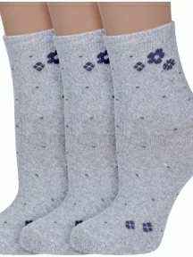 Комплект из 3 пар женских носков Альтаир, 3-С47, СВЕТЛО-СЕРЫЕ