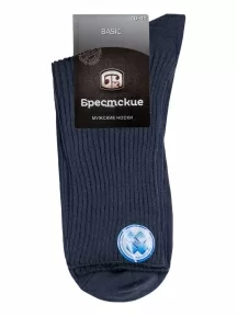 Мужские медицинские носки из 100% хлопка Брестские (БЧК), 14С2221, рис. 009, ТЕМНО-СЕРЫЕ