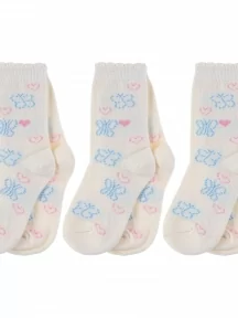 Комплект из 3 пар детских носков PARA socks, 3-N1DД, N1D33, БЕЖЕВЫЕ