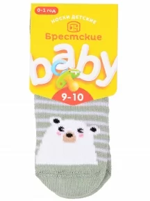 Детские махровые носки Брестские (БЧК) рис. 450, СЕРО-ЗЕЛЕНЫЕ (14С3060)