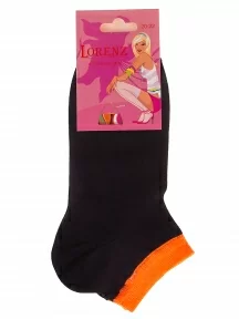 Детские носки LORENZline, П21, ЧЕРНЫЕ с оранжевым