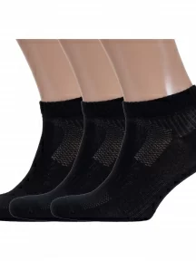 Комплект из 3 пар мужских спортивных носков Брестские (БЧК), 3-14С2313, рис. 007, ЧЕРНЫЕ