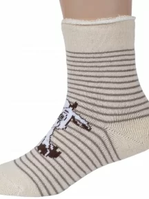 Детские махровые носки "Красная ветка", С-1603, БЕЖЕВЫЕ