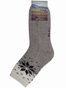 Носки из 100% монгольской шерсти (Монголка), 01108, СЕРЫЕ