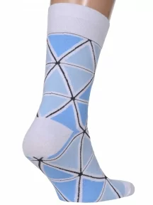 Мужские носки MSCLUB №М31, nm-335, БЕЛО-ГОЛУБЫЕ