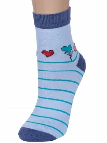 Женские носки VASILINA, 7С3263, ГОЛУБЫЕ