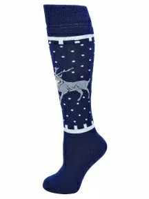 Женские махровые гольфы ХОХ, Z-1384, ТЕМНО-СИНИЕ