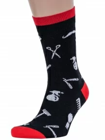 Комплект из 2 пар мужских носков DiWaRi, 2-17С-151СП, рис. 132, ЧЕРНЫЕ