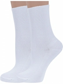 Комплект из 2 пар женских медицинских носков Dr. Feet БЕЛЫЕ (2-15DF6)