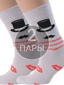 Комплект из 2 пар мужских носков MSCLUB №М15, 2-nm-188Э, "Джентельмены предпочитают"