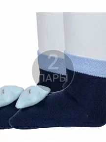 Комплект из 2 пар детских носков с игрушкой "Борисоглебский трикотаж", 2-8С20, ТЕМНО-СИНИЕ