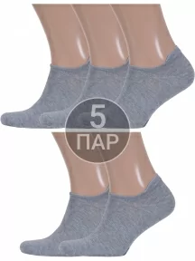 Комплект из 5 пар мужских ультракоротких носков DiWaRi, 5-17С-144СП, рис. 000, СЕРЫЕ