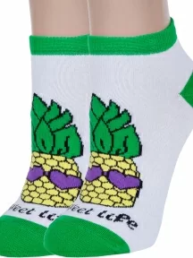 Комплект из 2 пар женских носков ХОХ, 2-G-3R27, БЕЛЫЕ