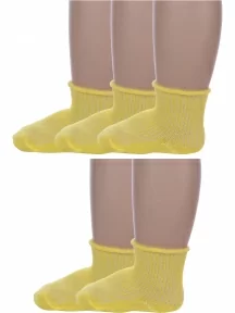 Комплект из 5 пар детских носков Альтаир, 5-С63, ЖЕЛТЫЕ