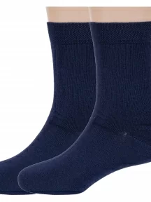 Комплект из 2 пар детских бамбуковых носков ХОХ, 2-D-1425, ТЕМНО-СИНИЕ
