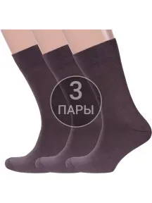 Комплект из 3 пар мужских носков MSCLUB КОРИЧНЕВЫЕ (3-ПН-01Э)