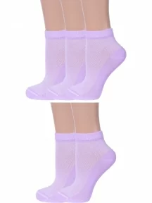 Комплект из 5 пар женских носков Альтаир, 5-С82, СИРЕНЕВЫЕ