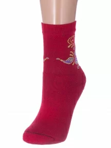 Женские носки с махровой стопой Альтаир, С26, КРАСНЫЕ