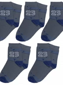 Комплект из 5 пар детских носков RuSocks (Орудьевский трикотаж) рис. 02, СЕРЫЕ (5-Д3-13499)
