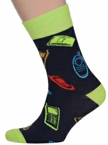 Мужские носки MSCLUB №5564, ВиМ-56Э, САЛАТОВО-СИНИЕ