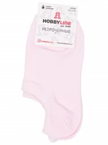 Женские ультракороткие носки Hobby Line, Нжу562-03, СВЕТЛО-РОЗОВЫЕ