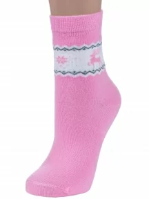 Детские полушерстяные носки RuSocks (Орудьевский трикотаж), Д3-38278, РОЗОВЫЕ