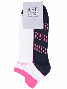 Женские спортивные носки "Красная ветка", С-2230, БЕЛЫЕ