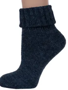 Женские шерстяные носки RuSocks (Орудьевский трикотаж) ТЕМНО-СИНИЕ (Ж-195)