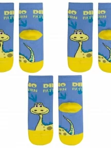 Комплект из 3 пар детских махровых носков Гамма, 3-С509, рис. 2, ГОЛУБЫЕ