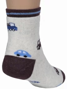 Детские махровые носки LORENZline, Л6, БЕЖЕВЫЕ С КОРИЧНЕВЫМ