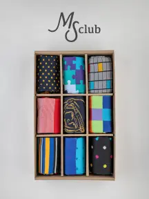 Набор из 9 пар мужских носков MSCLUB №М03 "Космический сон" (ВИ9-НМ03)