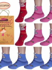 Набор для девочек из 10 пар махровых носков LORENZline, Л3-10, микс