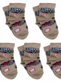 Комплект из 5 пар детских носков LORENZLine, 5-Л64, БЕЖЕВЫЕ