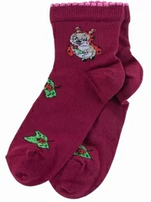 Детские носки LORENZline, Л76, БОРДОВЫЕ