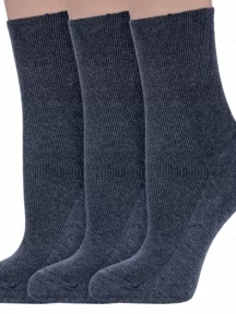 Комплект из 3 пар женских медицинских носков Dr. Feet (PINGONS), 3-15DF6, АНТРАЦИТ