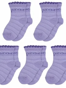 Комплект из 5 пар детских носков LORENZLine, 5-Л23, СИРЕНЕВЫЕ