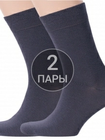 Комплект из 2 пар мужских носков Брестские (БЧК), 2-14С2122, рис. 000, ТЕМНО-СЕРЫЕ