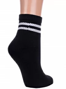 Детские спортивные носки LORENZline, П19, ЧЕРНО-БЕЛЫЕ