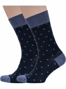 Комплект из 2 пар мужских носков Grinston socks СЕРЫЕ (2-18D1)