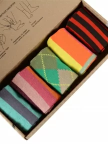 Набор из 5 пар мужских носков "Нева-Сокс", НС-5-НМ216/2, микс "Удачный денек"