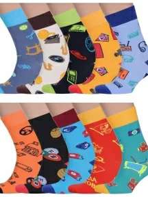 Набор из 10 пар мужских носков MSCLUB №М5564, ВИ10-НМ5564, микс "СССР"