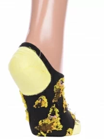 Женские ультракороткие носки Hobby Line, ННЖ18-09-03-02, ЧЕРНО-ЖЕЛТЫЕ
