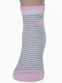 Детские носки RuSocks (Орудьевский трикотаж), Д3-13794, рис. 02, КРЕМОВО-РОЗОВЫЕ