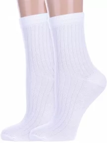 Комплект из 2 пар детских носков Альтаир, 2-М20, БЕЛЫЕ