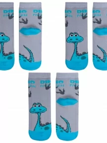 Комплект из 3 пар детских махровых носков Гамма, 3-С509, рис. 2, СВЕТЛО-СЕРЫЕ