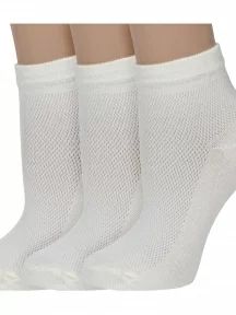 Комплект из 3 пар женских носков Альтаир, 3-С82, МОЛОЧНЫЕ